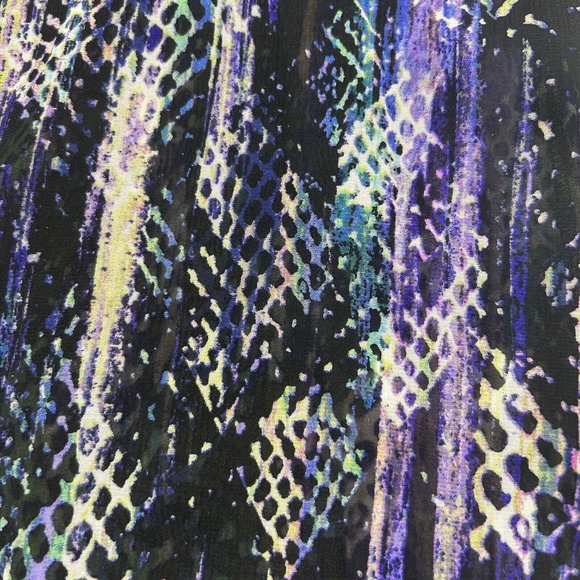 Aqua Womens Sz Xs Open Back Sheer Colorful Tank Top Purple Green Blue Vibrant - Picture 5 of 8